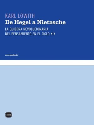 cover image of De Hegel a Nietzsche